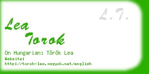 lea torok business card
